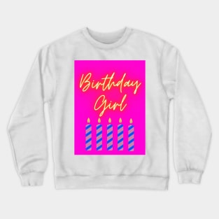 Birthday Girl Five Years Old Crewneck Sweatshirt
